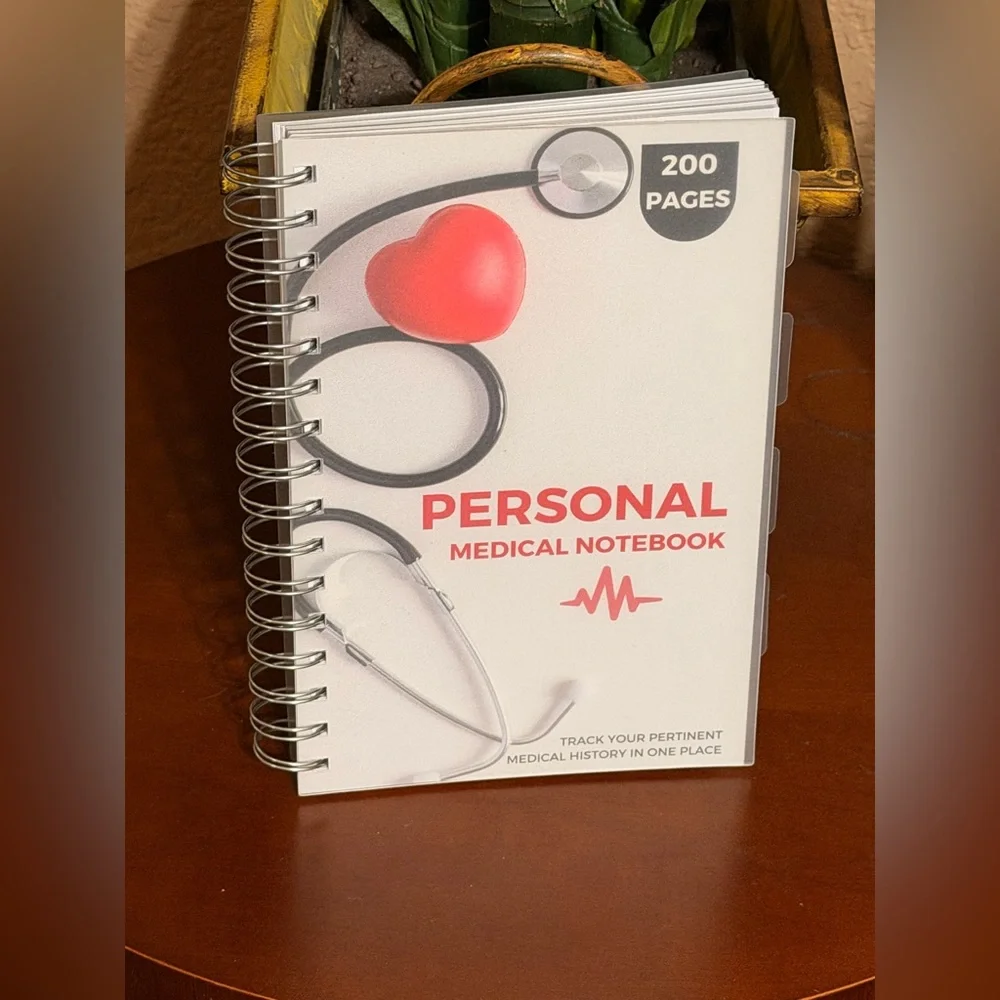 Personal Medical Notebook with Heart Design
